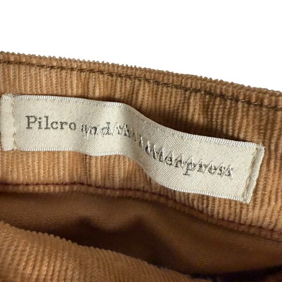 Anthropologie Pilcro Script Light Brown Corduroy High Rise Skinny Jeans 30 Tall - Picture 6 of 10